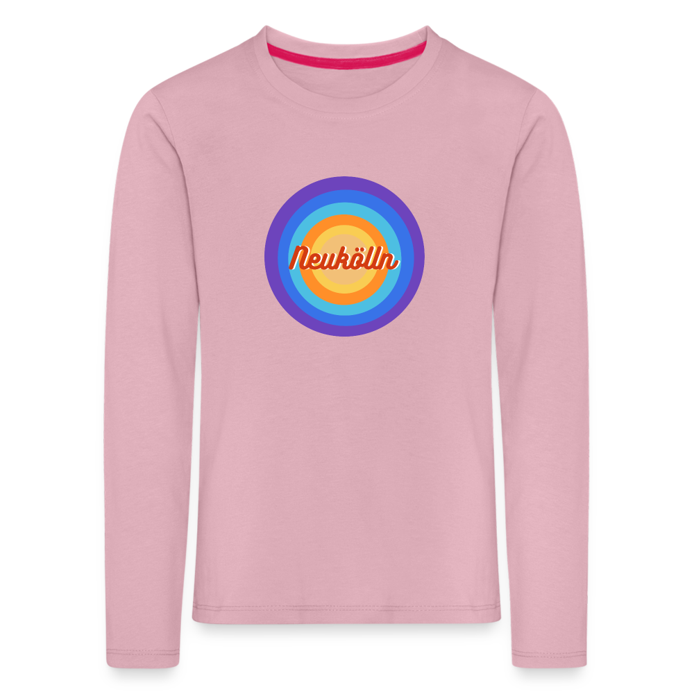 Neukölln Retro - Kinder Langarmshirt - Hellrosa
