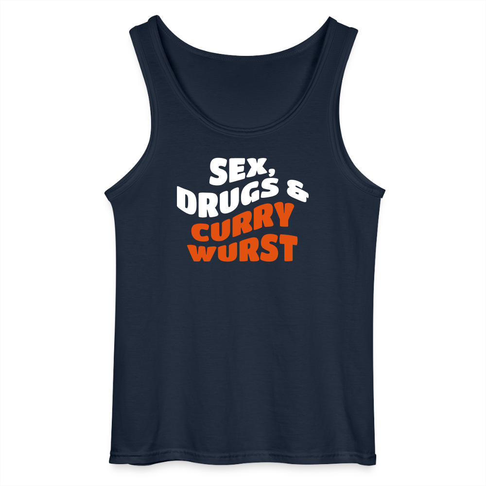 Sex, Drucks & Currywurst - Männer Tank Top - Navy