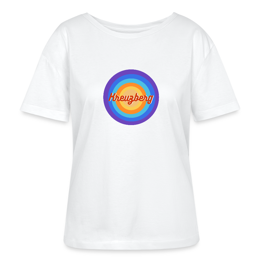 Kreuzberg Retro - Relaxed Rundhals Frauen Bio-T-Shirt - Weiß
