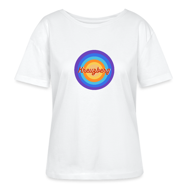 Kreuzberg Retro - Relaxed Rundhals Frauen Bio-T-Shirt - Weiß