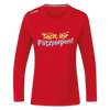 Tach, ihr Flitzpiepen! - Frauen Sport Langarmshirt - Rot