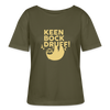 Keen Bock druff! - Relaxed Rundhals Frauen Bio-T-Shirt - Khaki