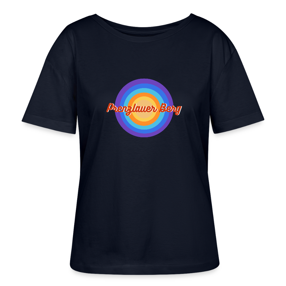 Prenzlauer Berg Retro - Relaxed Rundhals Frauen Bio-T-Shirt - Navy