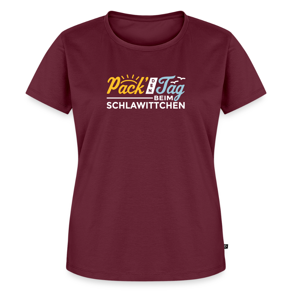 Pack' den Tag beim Schlawittchen - Frauen Premium T-Shirt - Burgunderrot