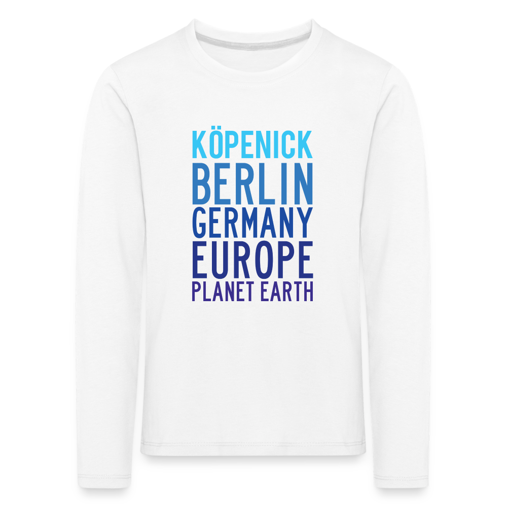 Köpenick Planet Earth - Kinder Langarmshirt - Weiß