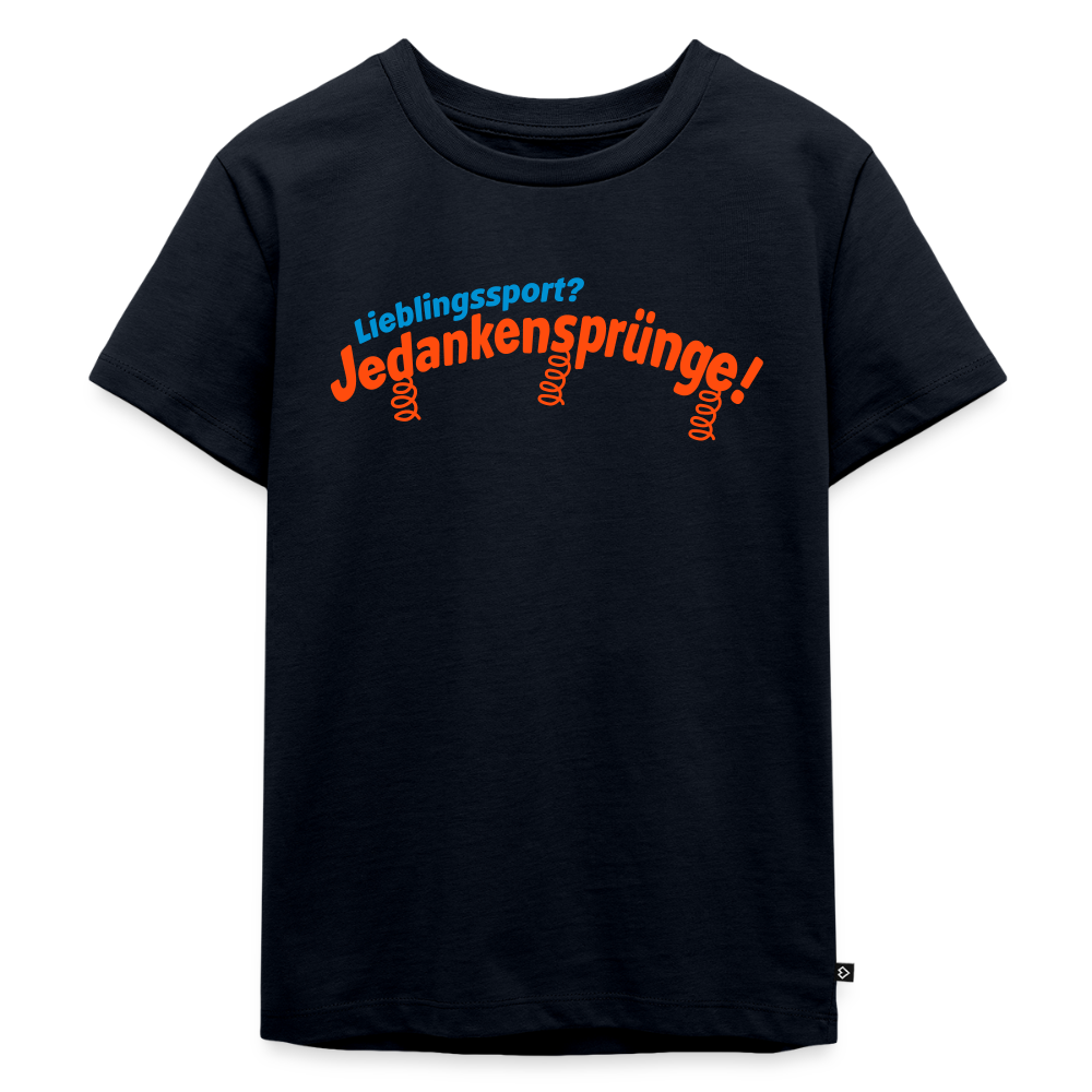 Lieblingssport? Jedankensprünge! - Kinder Premium T-Shirt - Navy