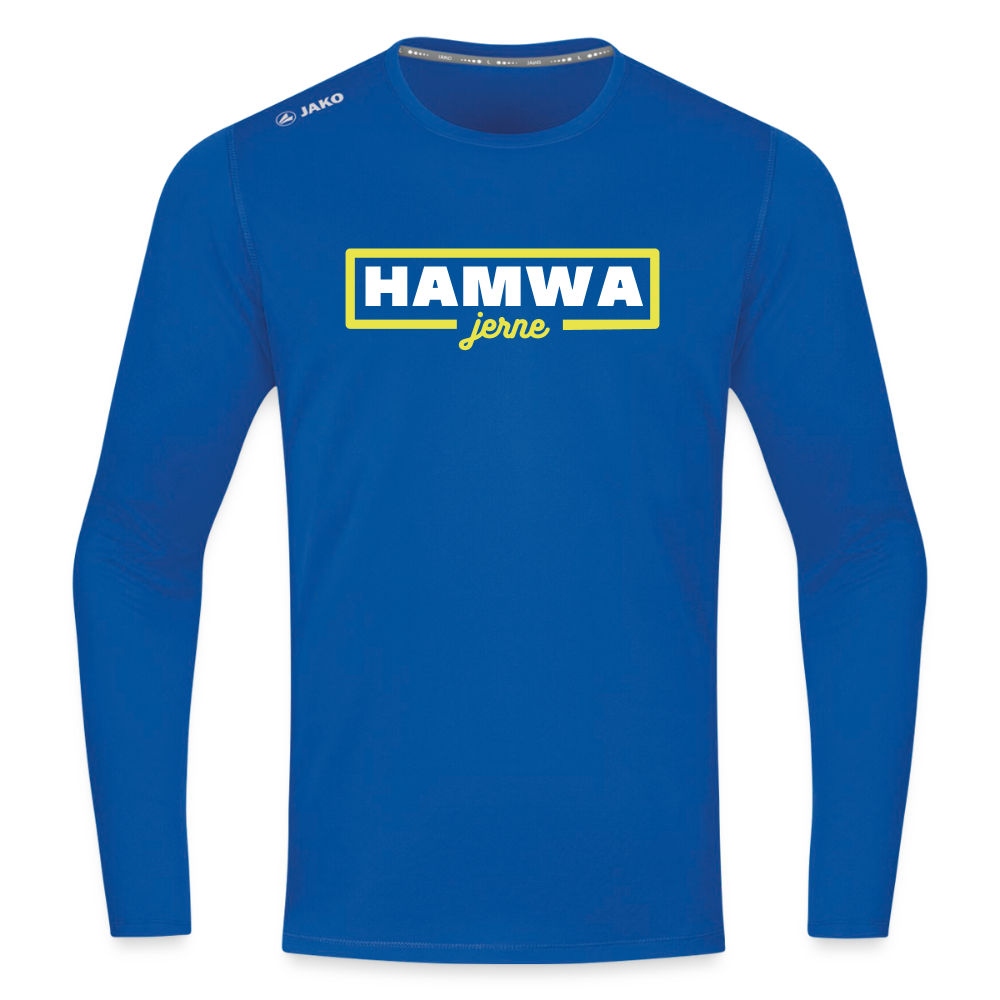 hamwa - Männer Sport Langamshirt - Royalblau