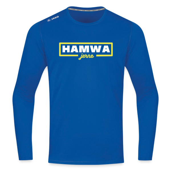 hamwa - Männer Sport Langamshirt - Royalblau