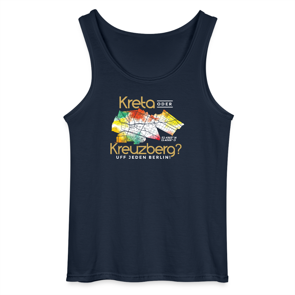 Kreta oder Kreuzberg - Männer Tank Top - Navy