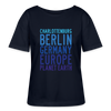 Charlottenburg - Earth - Relaxed Rundhals Frauen Bio-T-Shirt - Navy