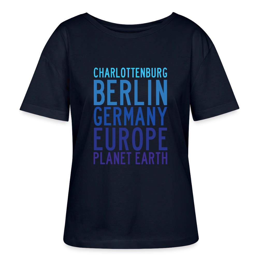 Charlottenburg - Earth - Relaxed Rundhals Frauen Bio-T-Shirt - Navy
