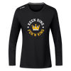 Keen Ding für'n King - Frauen Sport Langarmshirt - Schwarz