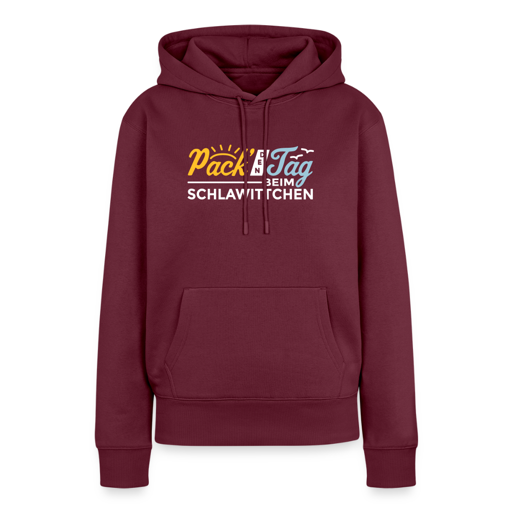 Pack' den Tag beim Schlawittchen - Frauen Premium Hoodie - Burgunderrot