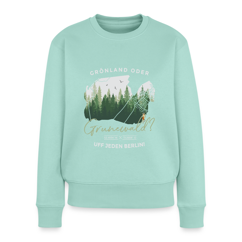 Grönland oder Grunewald - Frauen Premium Pullover - Mint 