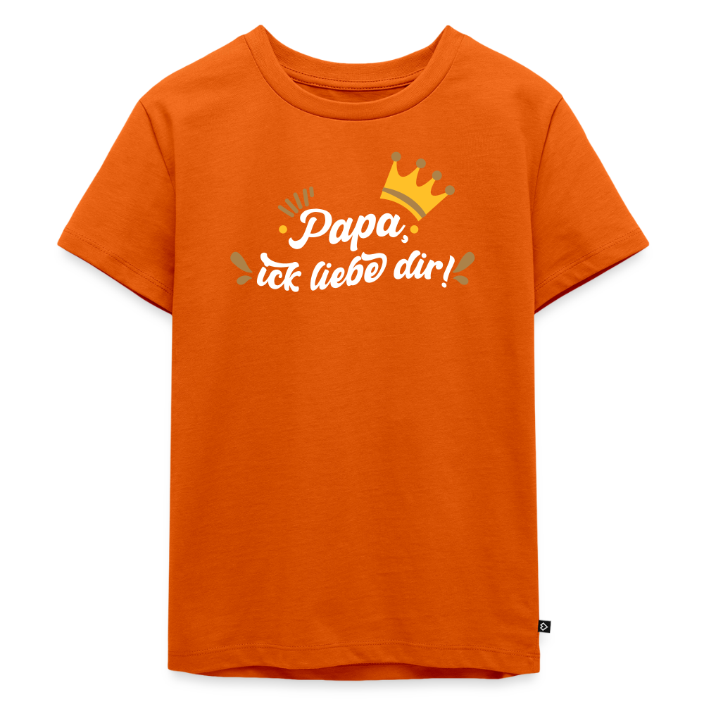Papa, ick liebe dir!  - Kinder Premium T-Shirt - Orange