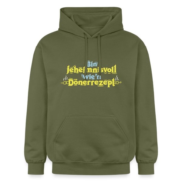 Bin jeheimnisvoll wie'n Dönerrezept. - Hoodie - Militärgrün
