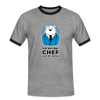 Chef - Männer Ringer T-Shirt - Grau meliert/Schwarz