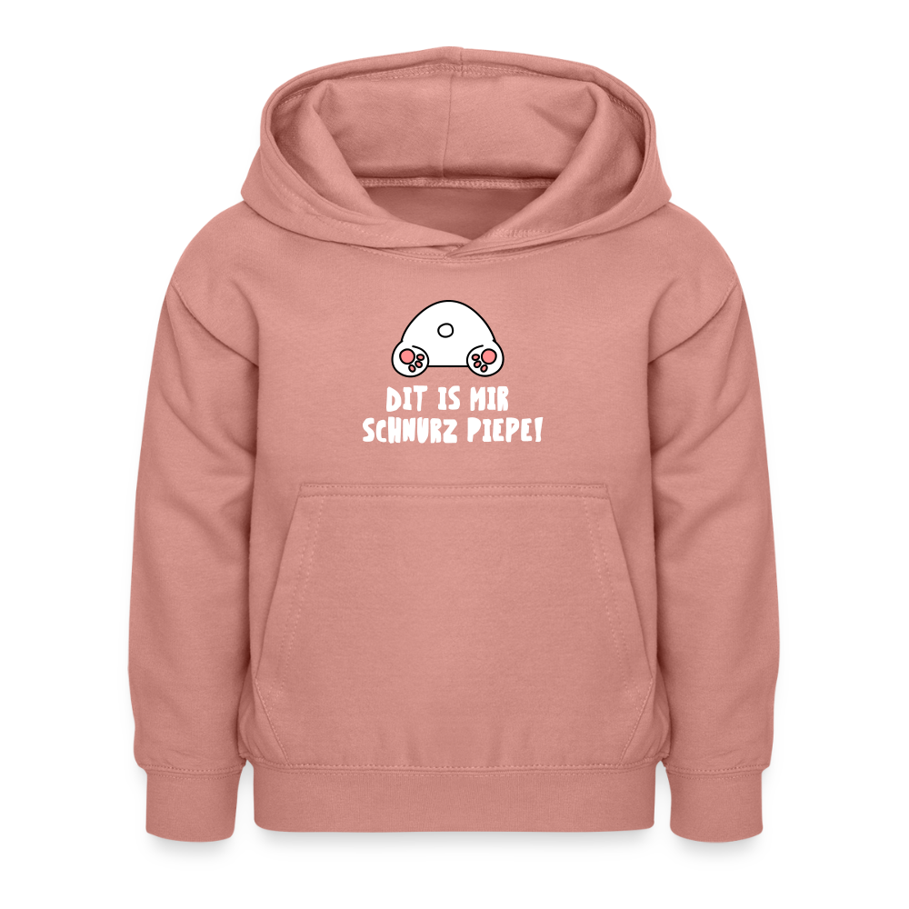 Dit is mir Schnurz Piepe - Kinder Hoodie - Altrosa