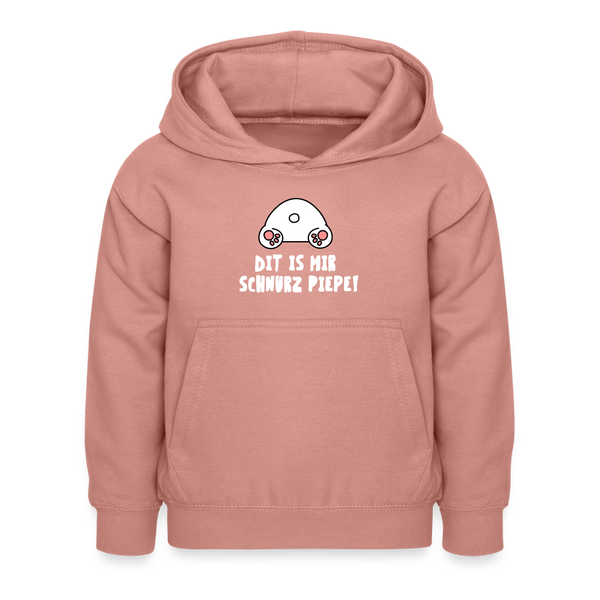 Dit is mir Schnurz Piepe - Kinder Hoodie - Altrosa