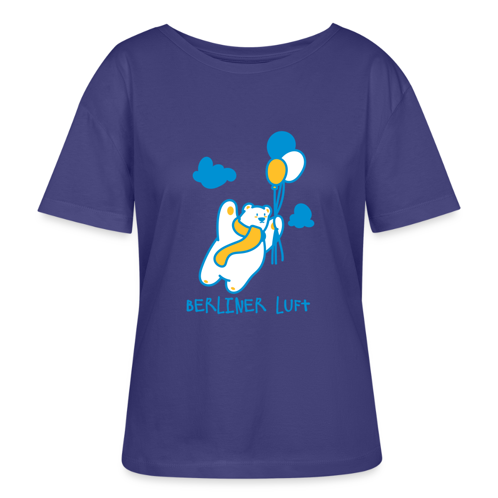 Der Bär fliegt - Relaxed Rundhals Frauen Bio-T-Shirt - Dämmerung