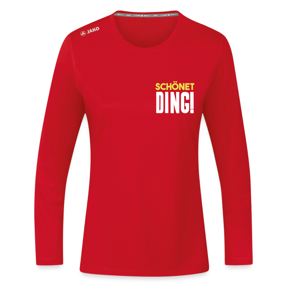 schönet Ding! - Frauen Sport Langarmshirt - Rot