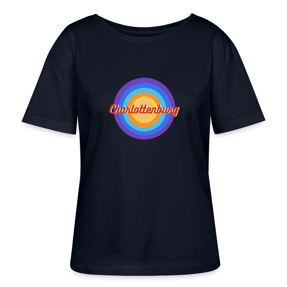 Charlottenburg Retro - Relaxed Rundhals Frauen Bio-T-Shirt - Navy