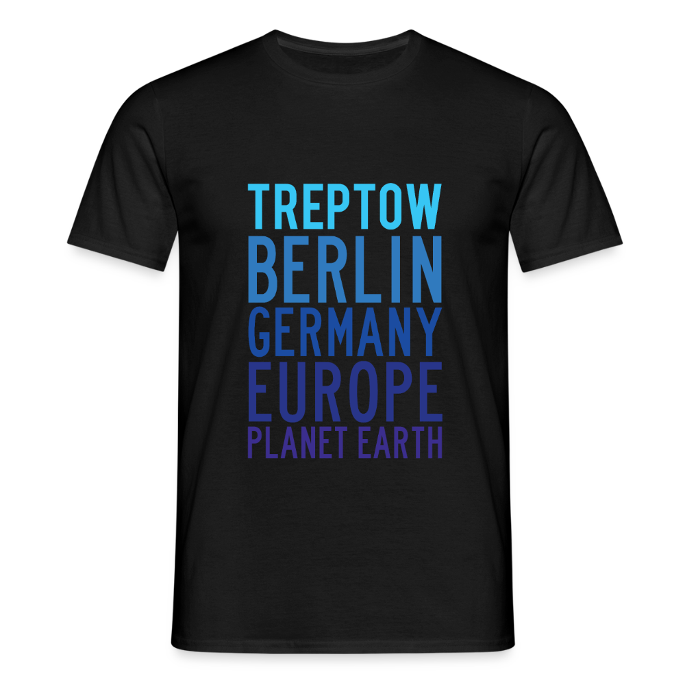 Treptow Planet Earth - Männer Premium T-Shirt - Schwarz
