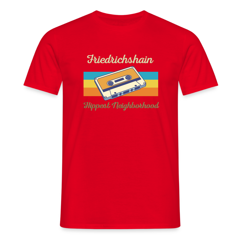 Friedrichshain Hippest Neighborhood - Männer Premium T-Shirt - Rot