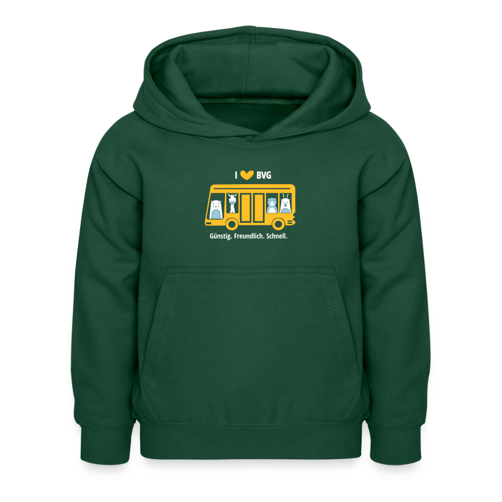 I love BVG - Kinder Hoodie - Flaschengrün