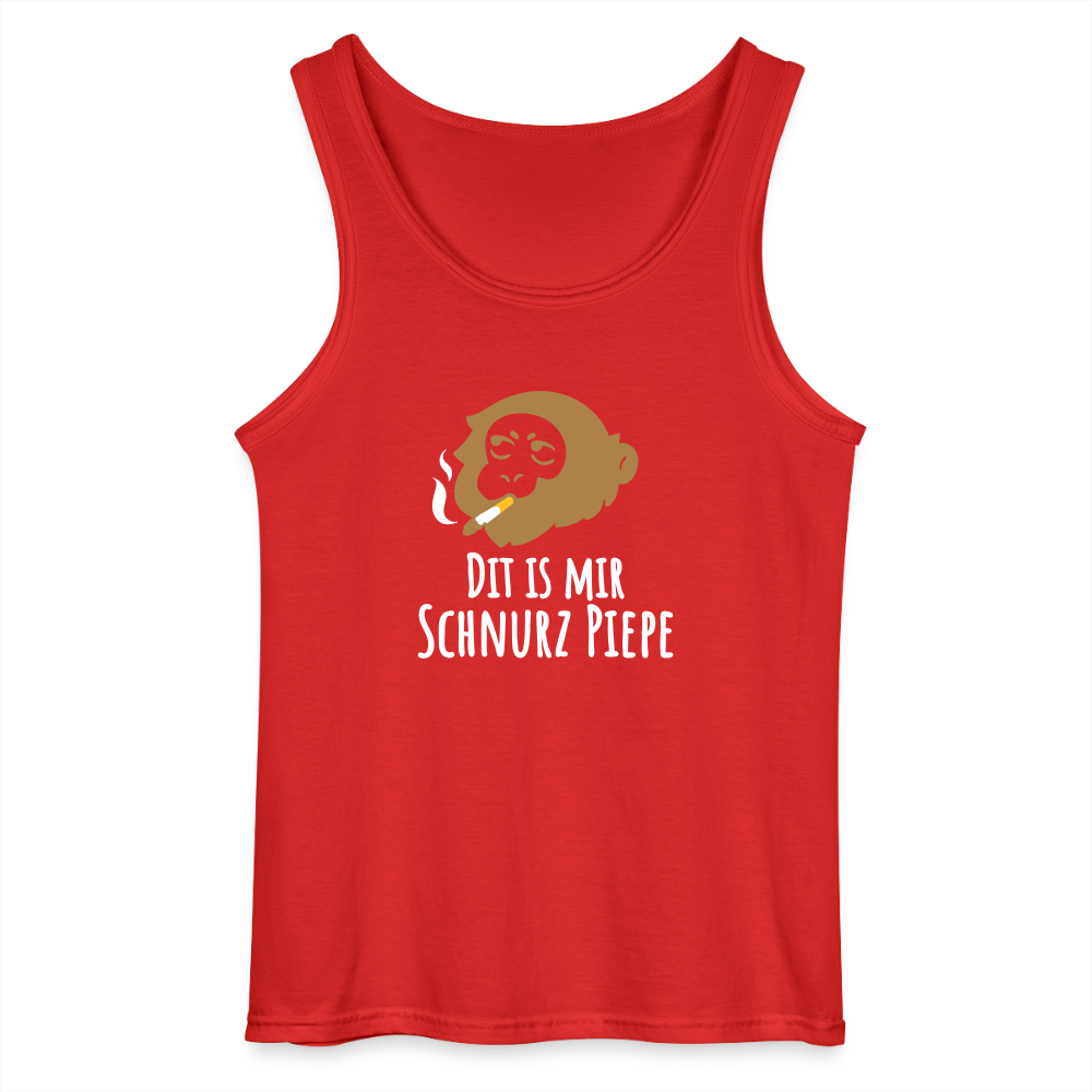 Dit is mir Schnurz Affe - Männer Tank Top - Rot