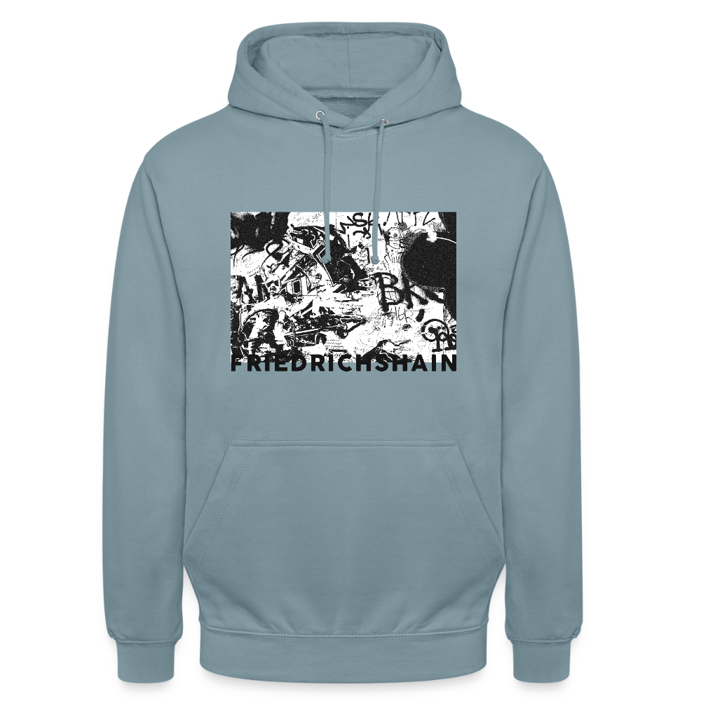 Friedrichshain Graffiti - Unisex Hoodie - Nebelblau