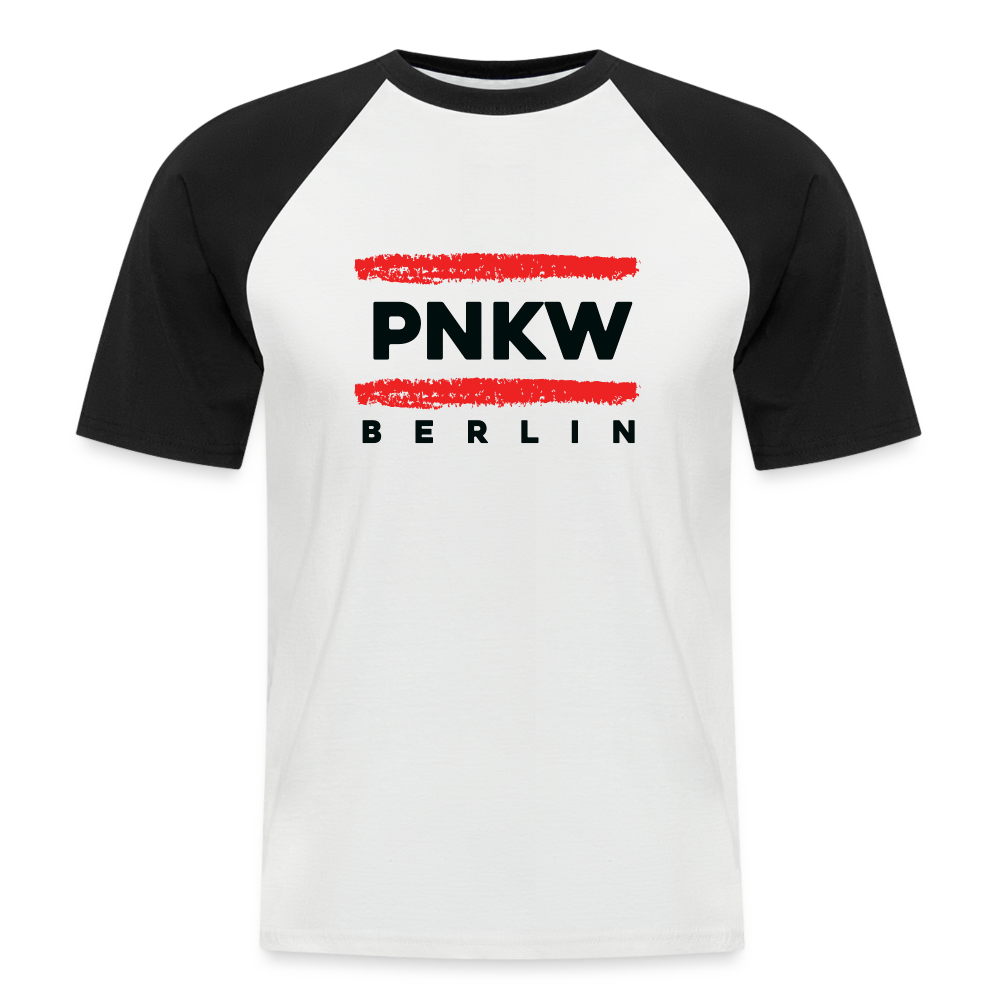 PNKW - Männer Baseball T-Shirt - Weiß/Schwarz