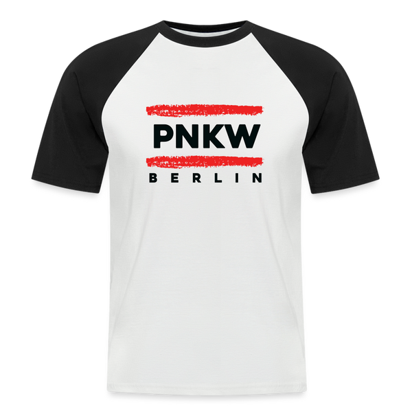 PNKW - Männer Baseball T-Shirt - Weiß/Schwarz