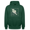 Friesland oder Friedrichshain - Unisex Hoodie - Flaschengrün