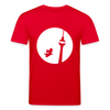 Hund am Fernsehturm - Unisex Bio T-Shirt - Rot