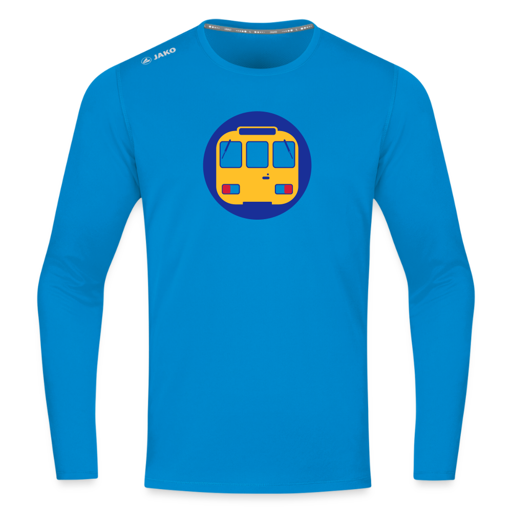 U-Bahntunnel - Männer Sport Langamshirt - Saphirblau