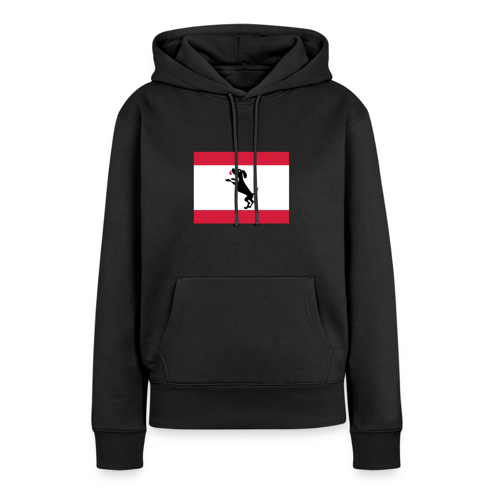 Berliner Flagge mit Hund - Frauen Premium Hoodie - Schwarz