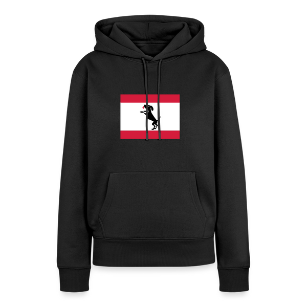 Berliner Flagge mit Hund - Frauen Premium Hoodie - Schwarz