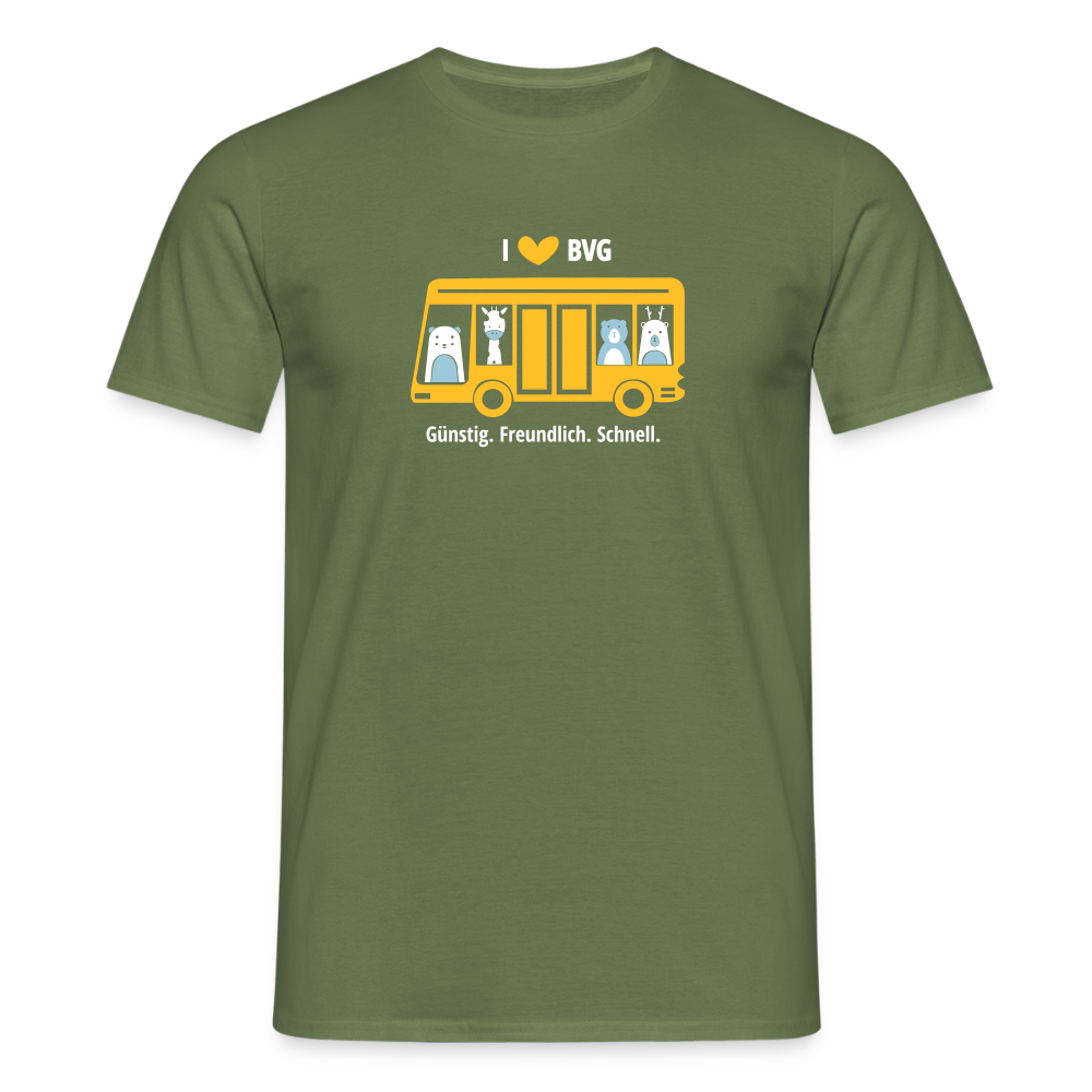 I love BVG - Männer Premium T-Shirt - Militärgrün