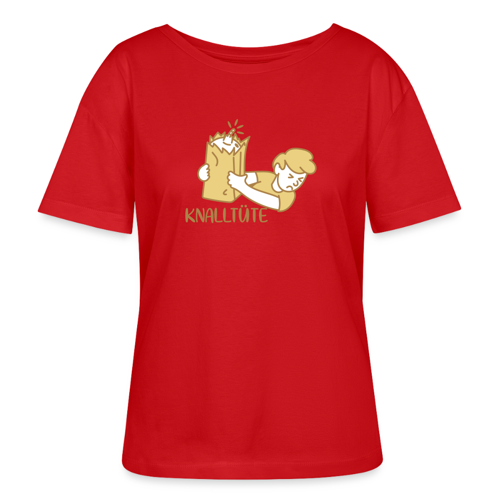 Knalltüte - Relaxed Rundhals Frauen Bio-T-Shirt - Rot