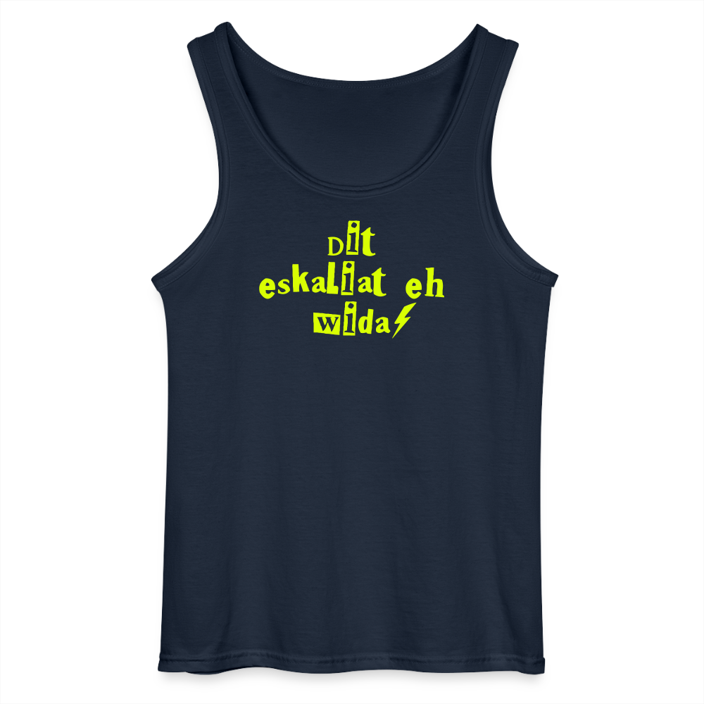 Dit eskaliat eh wilda  - Männer Tank Top - Navy
