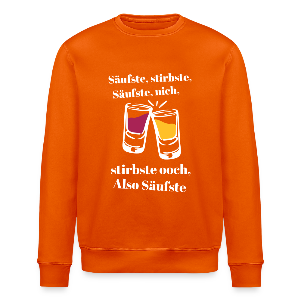 Säufste - Unisex Bio Sweatshirt - Tieforange