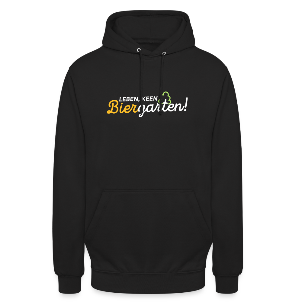 Leben, keen Biergarten! - Unisex Hoodie - Schwarz