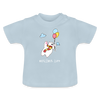 Der Bär fliegt - Baby T-Shirt - Hellblau