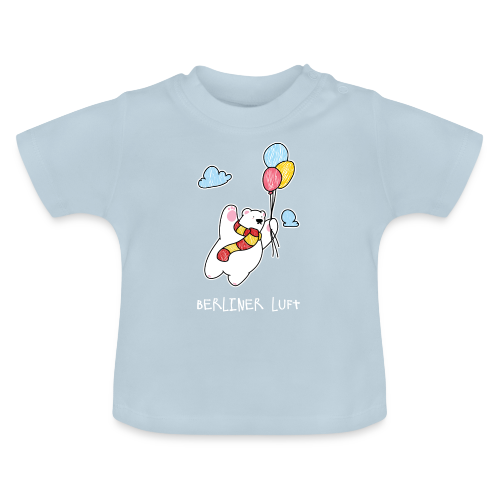 Der Bär fliegt - Baby T-Shirt - Hellblau