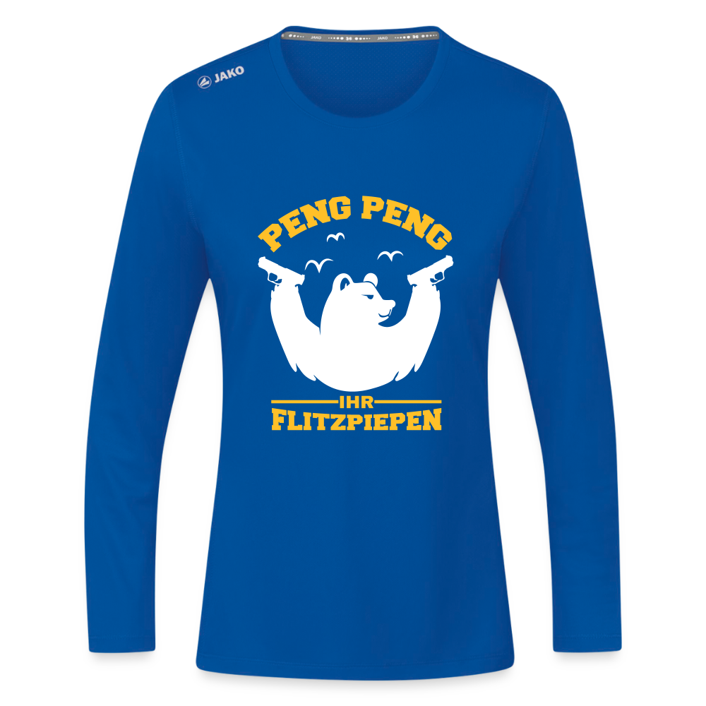Peng Peng - Frauen Sport Langarmshirt - Royalblau