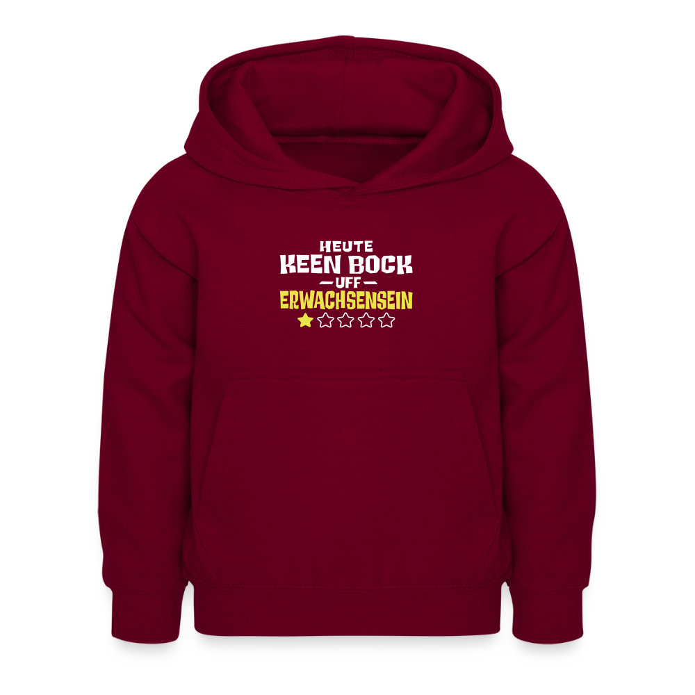 Keen Bock uff Erwachsensein - Kinder Hoodie - Bordeaux