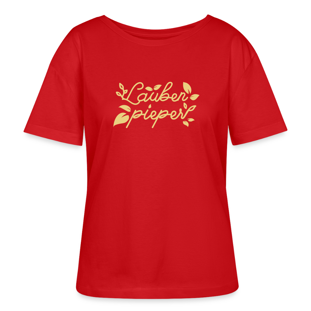 Laubenpieper - Relaxed Rundhals Frauen Bio-T-Shirt - Rot