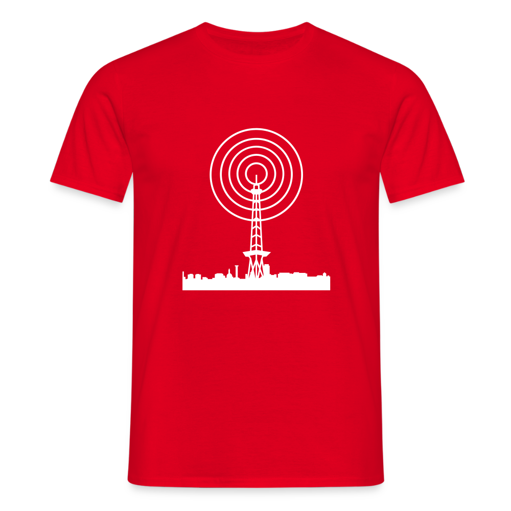 Funkturm im Fokus - Männer Premium T-Shirt - Rot