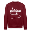Aus der Stadt - Unisex Bio Sweatshirt - Burgunderrot
